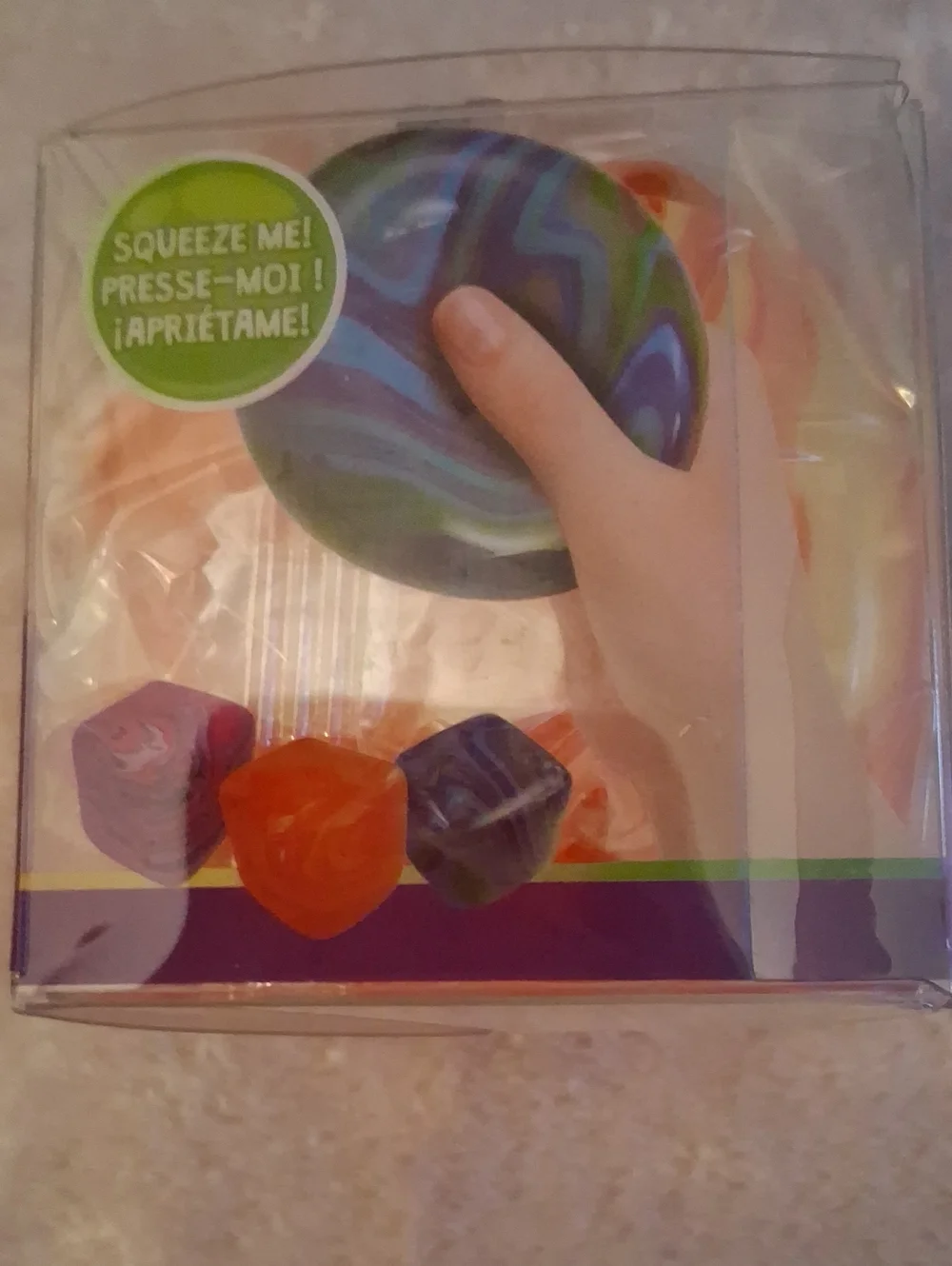 Squishy Cube Orange Foam Stress Toy by